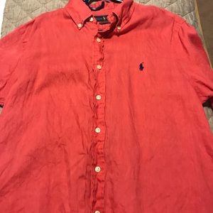 Men’s linen short sleeve button down